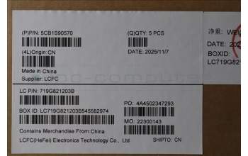 Lenovo 5CB1S90570 C-Cover with keyboard, German, Cosmic Blue, Non-Backlight, UK