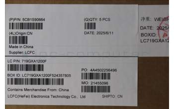 Lenovo 5CB1S90664 C-Cover with keyboard, Arabic, Eclipse Black, US