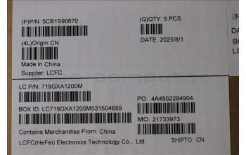 Lenovo 5CB1S90670 C-Cover with keyboard, US English Euro, Eclipse Black, US