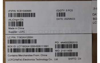 Lenovo 5CB1S90685 C-Cover with keyboard, UK English, Eclipse Black, UK