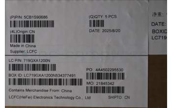 Lenovo 5CB1S90686 C-Cover with keyboard, Spanish, Eclipse Black, UK