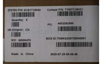 Lenovo 5CB1T10044 C-Cover with keyboard, Nordic, White Backlight, UK