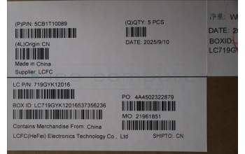 Lenovo 5CB1T10089 C-Cover with keyboard, Ukraine, White Backlight, US