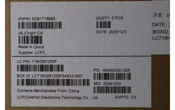 Lenovo 5CB1T18665 C-Cover with keyboard, Greek, Eclipse Black , RGB Backlight, US