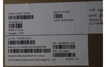 Lenovo 5CB1T18708 C-Cover with keyboard, Slovenian, Luna Grey, Backlight, UK