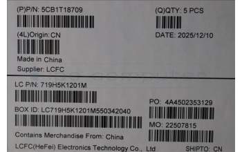 Lenovo 5CB1T18709 C-Cover with keyboard, Spanish, Luna Grey, Backlight, UK