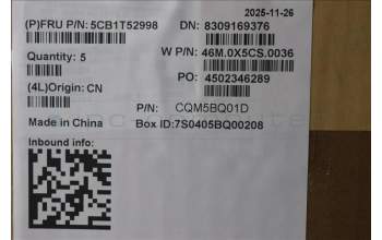 Lenovo 5CB1T52998 C-Cover with keyboard, Bulgarian, Arctic Grey, Backlight, UK