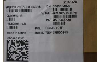 Lenovo 5CB1T53018 C-Cover with keyboard, Spanish, Arctic Grey, Backlight, UK