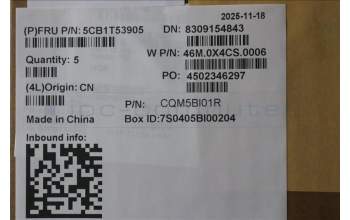 Lenovo 5CB1T53905 C-Cover with keyboard, US English Euro, Arctic Grey, Non-Backlight, US