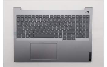 Lenovo 5CB1T57599 C-Cover with keyboard, Czech Slovakian, Arctic Grey, Backlight, UK