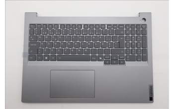 Lenovo 5CB1T57614 C-Cover with keyboard, Portuguese, Arctic Grey, Backlight, UK