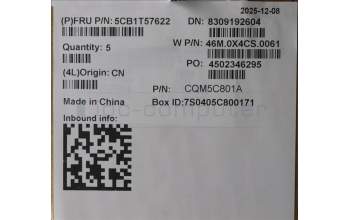 Lenovo 5CB1T57622 C-Cover with keyboard, UK English, Arctic Grey, Backlight, UK