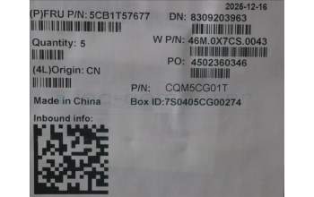 Lenovo 5CB1T57677 C-Cover with keyboard, French, Arctic Grey, Backlight, US