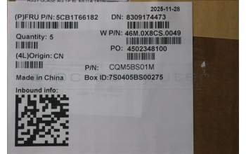 Lenovo 5CB1T66182 C-Cover with keyboard, Italian, Arctic Grey, Backlight, UK