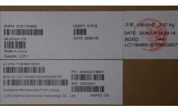 Lenovo 5CB1T68850 C-Cover with keyboard, Bulgarian, Non-FingerPrint, UK