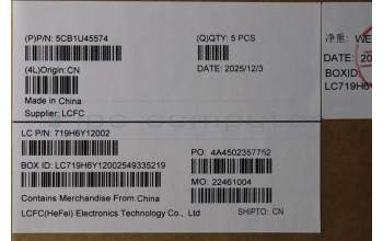 Lenovo 5CB1U45574 D-Cover, 83UT, Black