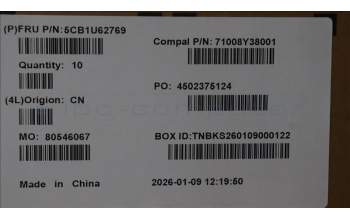 Lenovo 5CB1U62769 Lower Case, 83SG, Luna Gery