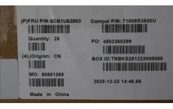 Lenovo 5CB1U62803 Hinge Cap, 83Q7