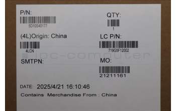 Lenovo 5D10S40177 Lenovo LCD Module, 16\", 2.8K, Non_Touch, Glare, OLED, 500nit, 100%DCI-P3, Luna Grey, W/IR Camera