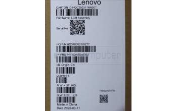 Lenovo 5D10S40302 Lenovo LCD Module, 16\", WUXGA, Touch, Glare, IPS, 300nit, 45%NTSC, Luna Grey
