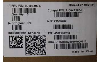 Lenovo 5D10S40327 Lenovo LCD Module, 14\", WUXGA, Non_Touch, Glare, OLED, 400nit, 100%DCI-P3, Color Calibration, Seashell