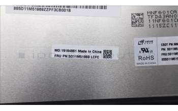 Lenovo 5D11M51969 Lenovo DISPLAY,15.6\",0,Anti-Glare,IPS,350nit,100%sRGB
