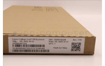 Lenovo 5D50U84438 Keyboard External,USB,Belgium English,Black,Non_Backlight