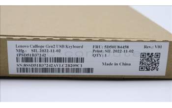 Lenovo 5D50U84458 Keyboard External,USB,Norwegian,Black,Non_Backlight