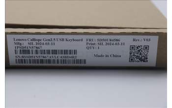 LENOVO 5D50U84586 Lenovo USB Keyboard Slim - IT