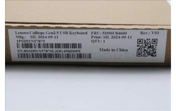 Lenovo 5D50U84600 Keyboard External,USB,Swedish/Finnish,Black