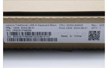 Lenovo 5D50U84628 AI Keyboard External,USB,French,Black