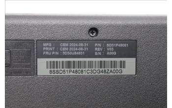 Lenovo 5D50U84651 AI Keyboard External,USB,Thai,Black