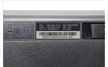 Lenovo 5D50U84716 AI Keyboard External,USB,Bulgarian,Black