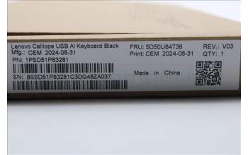 Lenovo 5D50U84738 AI Keyboard External,USB,Russian/Cyrillic,Black