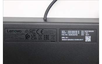 Lenovo 5D50U84783 AI Keyboard External, USB, Greek/US English, Black