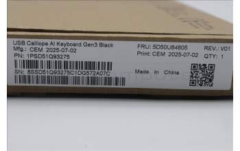 Lenovo 5D50U84805 DT_KYB CLP USB G3 BLK_US-EU