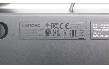 Lenovo 5D50U84810 AI Keyboard External, USB, Estonian, Black