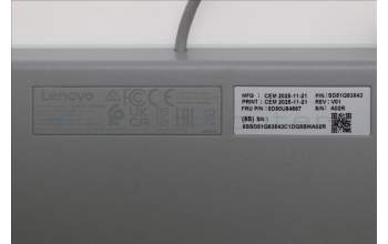 Lenovo 5D50U84867 Keyboard External, USB, Belgium English, Cloud Grey