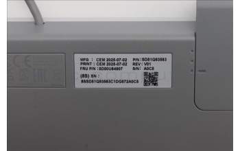 Lenovo 5D50U84907 Keyboard External, USB, Nordic, Cloud Grey