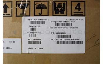 Lenovo 5F10S14043 Lüfter System Lüfter C 82SD 12V Forcecon 3.0t