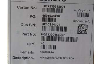 Lenovo 5F10S14101 Lüfter System Lüfter H 82YL FCN