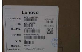 Lenovo 5F10S14187 Lüfter System Lüfter H 21NH HY