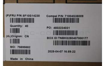 Lenovo 5F10S14230 Thermal module w/Fan C 83JK PK