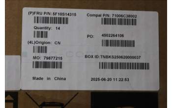 Lenovo 5F10S14315 Lüfter Thermal w/Lüfter C 83JE X2X4 PK