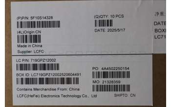 Lenovo 5F10S14328 Lüfter Lüfter L 83F3 INTEL GN22 AVC