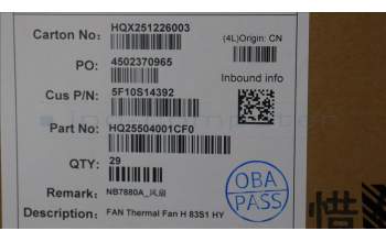 Lenovo 5F10S14392 Thermal Fan 83S1