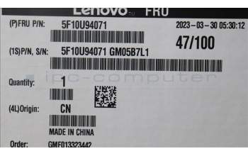 Lenovo 5F10U94071 Lüfter Rear System Lüfter TCO 9.0