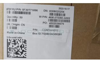 Lenovo 5F30T71896 FINGER_PRT FP BD W 21KK AG W/BTN