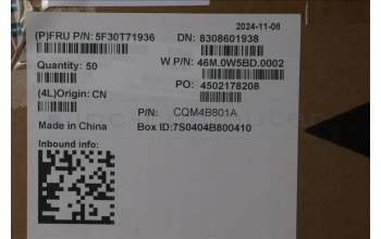 Lenovo 5F30T71936 FP BD W 21SH W/BTN AG