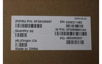 Lenovo 5F30V25997 FRU FPR SG RND PTC GX-JYT